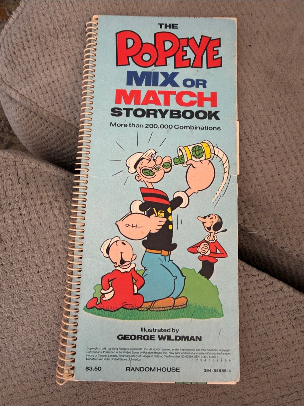 The Popeye Mix or Match Storybook - Light Blue Cover